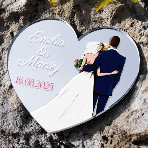 ELEGANCKIE SREBRNE MAGNESY podziękowania dla gości wesele