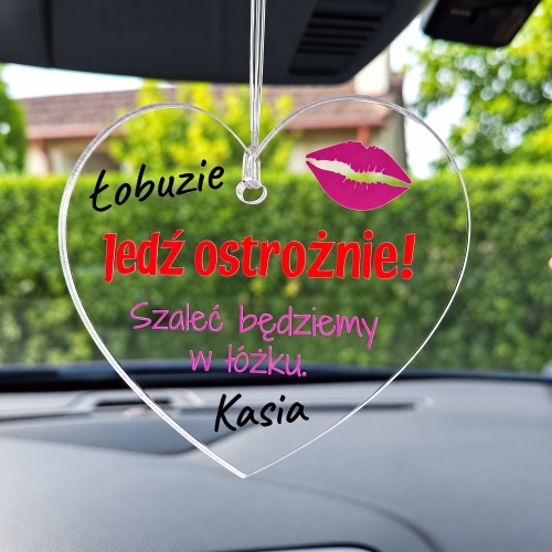Prezent na Dzień Chłopaka i Walentynki dla Niego Zawieszka do Auta