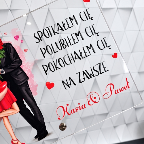 Statuetka Akrylowa z Dedykacją na Walentynki i Dzień Chłopaka