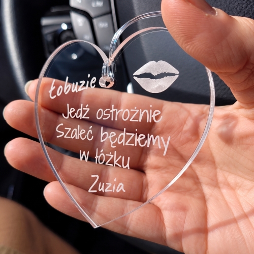 Zawieszka Serce Łobuzie Jedź Ostrożnie na Dzień Chłopaka i Walentynki