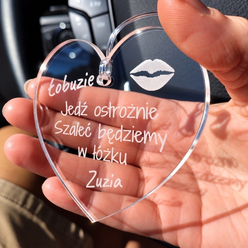 Zawieszka Serce Łobuzie Jedź Ostrożnie na Dzień Chłopaka i Walentynki