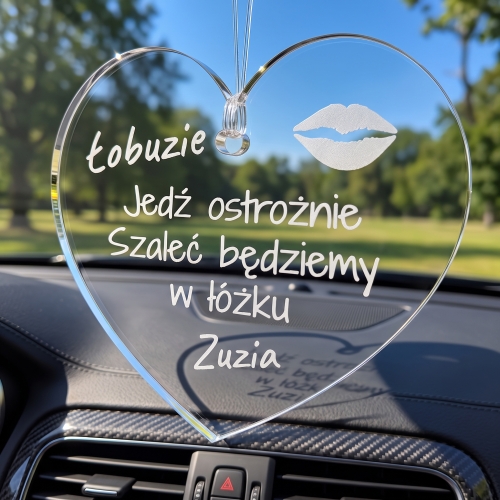 Zawieszka Serce Łobuzie Jedź Ostrożnie na Dzień Chłopaka i Walentynki