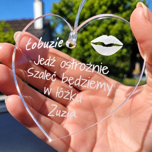 Zawieszka Serce Łobuzie Jedź Ostrożnie na Dzień Chłopaka i Walentynki