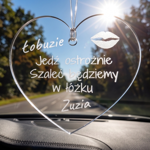 Zawieszka Serce Łobuzie Jedź Ostrożnie na Dzień Chłopaka i Walentynki