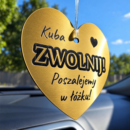 Zawieszka Serce Zwolnij z Imieniem na Dzień Chłopaka i Walentynki