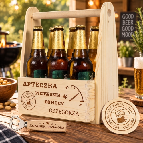Zestaw do Piwa z Grawerem Prezent na Dzień Chłopaka i Walentynki