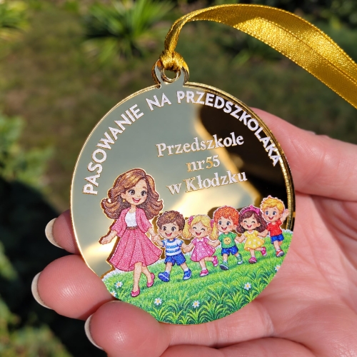 Medal na Pasowanie Przedszkolaka z Nazwą Przedszkola