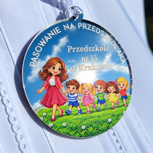 Medal na Pasowanie Przedszkolaka z Nazwą Przedszkola