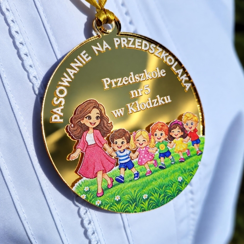 Medal na Pasowanie Przedszkolaka z Nazwą Przedszkola