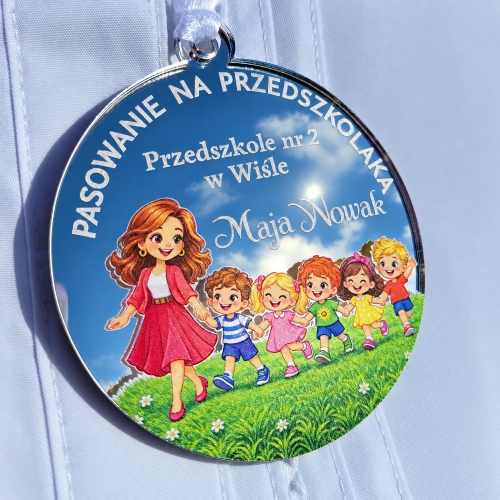 Prezent na Pasowanie Przedszkolaka Medal z Imieniem Dziecka