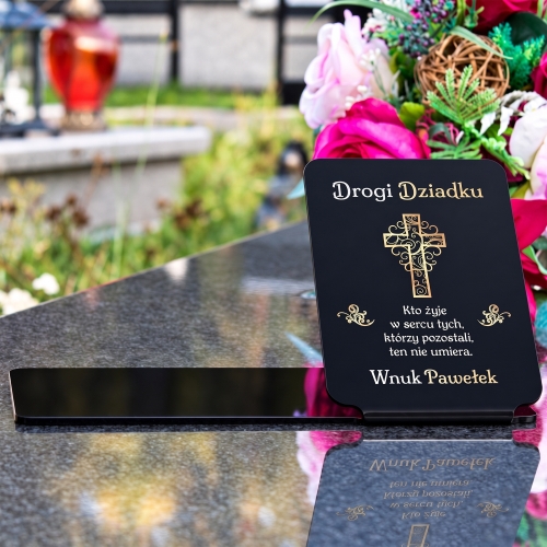 Personalizowana Podstawka pod Znicz Statuetka na Grób z Dedykacją