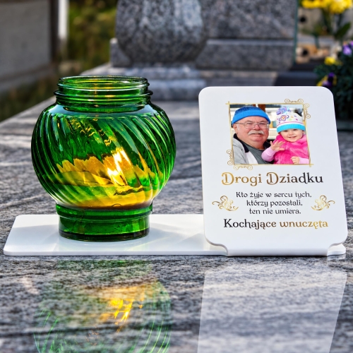 Foto Statuetka na Grób ze Zdjęciem i Dedykacją Personalizowana