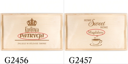 Drewniany stolik do łóżka jasny PREZENT NA URODZINY  grawer