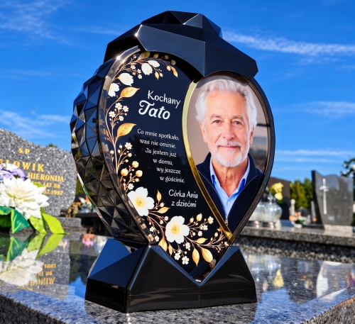 Znicz ze Zdjęciem na Całym Froncie Personalizowany na Grób