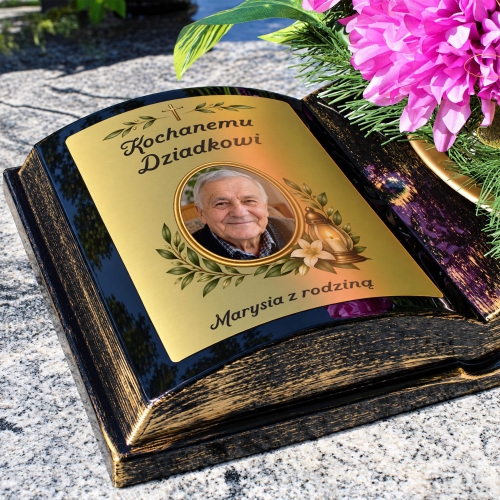 Księga na Grób ze Zdjęciem i Własnym Tekstem Personalizowana