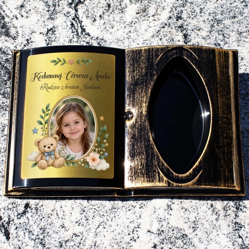 Księga na Grób Dziecka ze Zdjęciem Personalizowana z Napisem