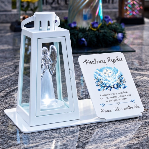 Pamiątka na Grób dla Syna Personalizowana z Własnym Napisem