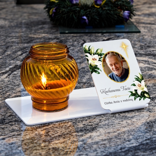 Podstawka na Grób ze Zdjęciem i Dowolnym Tekstem Personalizowana