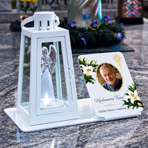 Podstawka na Grób ze Zdjęciem i Dowolnym Tekstem Personalizowana