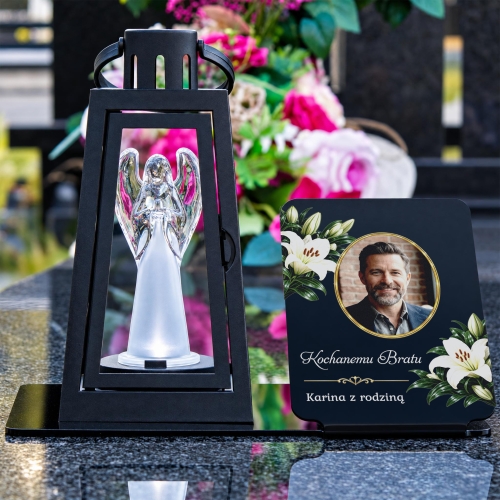 Podstawka na Grób ze Zdjęciem i Dowolnym Tekstem Personalizowana
