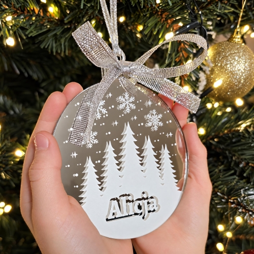 Bombka z Imieniem Personalizowana Śnieżynki i Choinki na Święta
