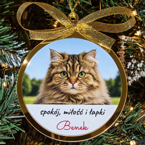 Bombka ze Zdjęciem i Podpisem Personalizowana na Choinkę