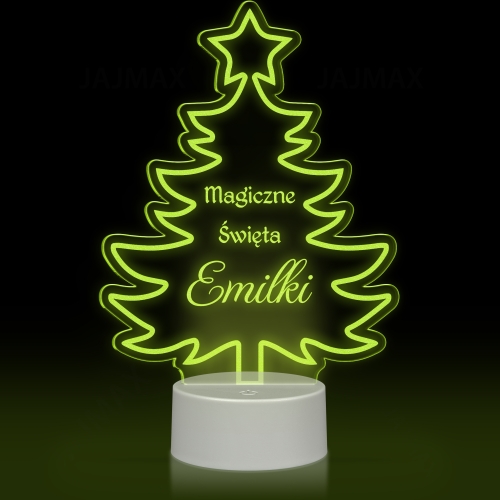 Lampka LED Choinka z Imieniem Prezent na Boże Narodzenie