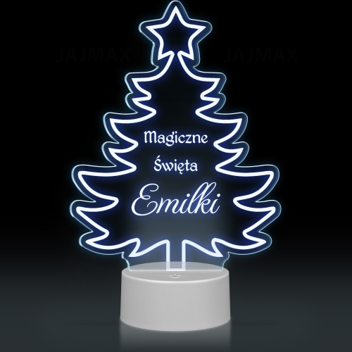 Lampka LED Choinka z Imieniem Prezent na Boże Narodzenie
