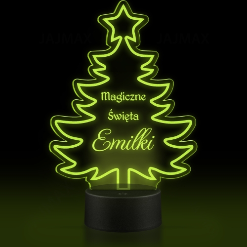 Lampka LED Choinka z Imieniem Prezent na Boże Narodzenie