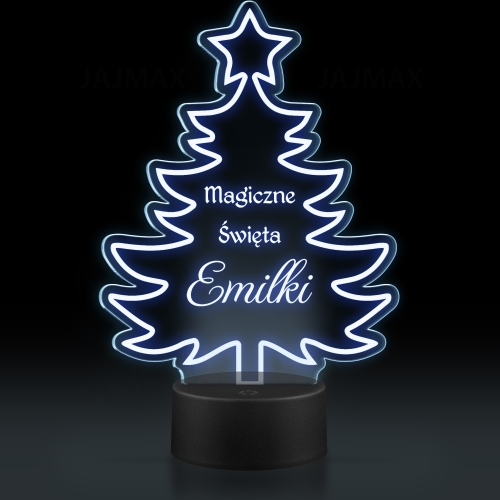 Lampka LED Choinka z Imieniem Prezent na Boże Narodzenie