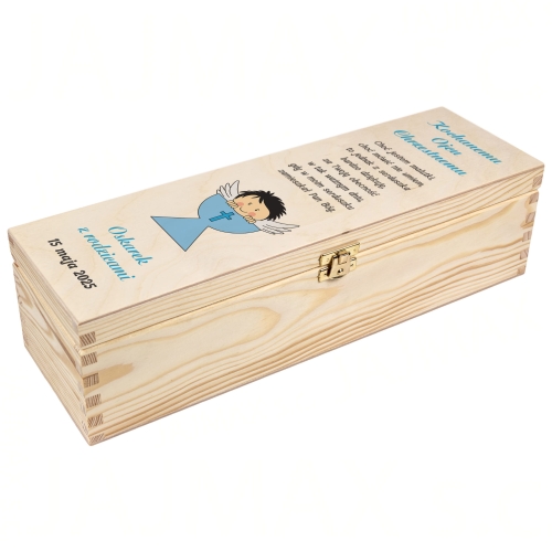 Zestaw 2 szt SKRZYNKA podziękowanie dla chrzestnych chrzest