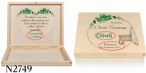 PUDEŁKO Z CZEKOLADKAMI merci prezent na chrzest nadruk