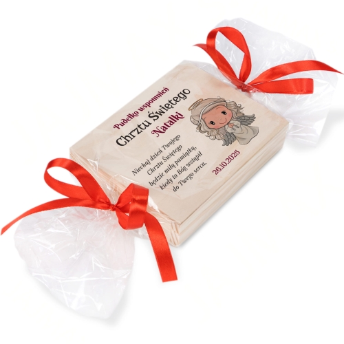 PUDEŁKO NA ZDJĘCIA prezent na chrzest nadruk