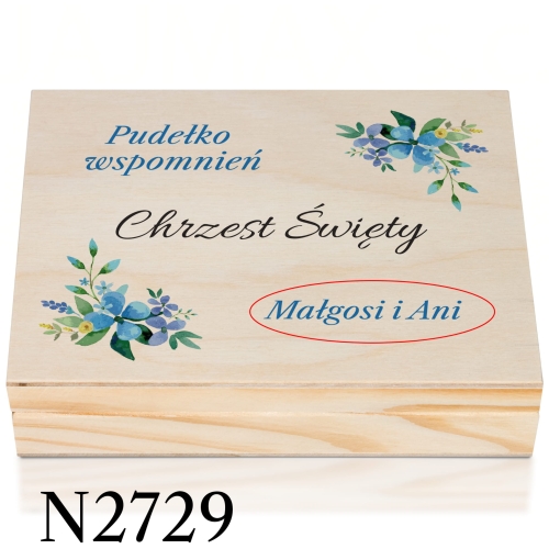PUDEŁKO NA ZDJĘCIA prezent na chrzest nadruk
