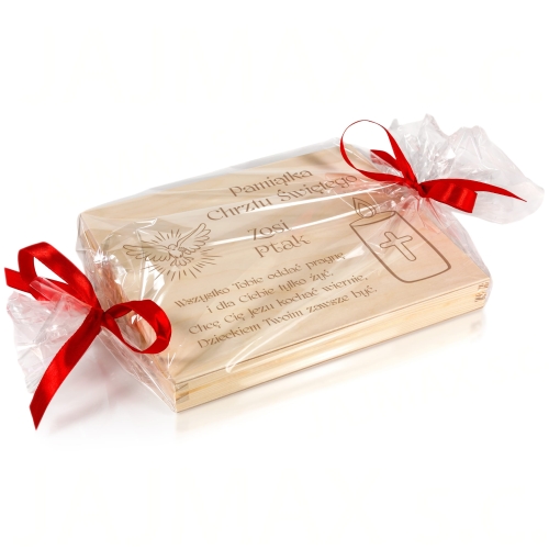 Pudełko merci PREZENT NA CHRZEST grawer
