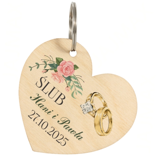 BRELOK podziękowanie dla gości ślub wesele nadruk