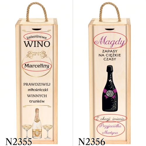 Skrzynka na alkohol PREZENT NA URODZINY nadruk