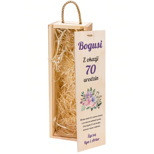 Skrzynka na alkohol PREZENT NA URODZINY nadruk