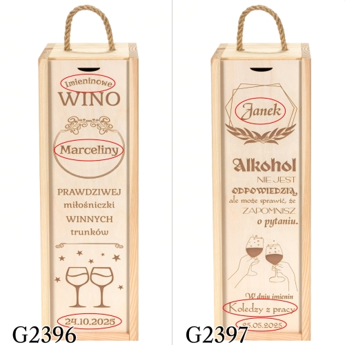SKRZYNKA NA ALKOHOL prezent na urodziny grawer