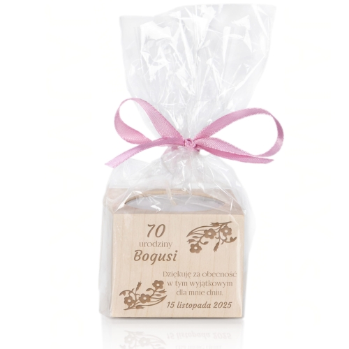 Świecznik PODZIĘKOWANIA dla gości NA URODZINY grawer