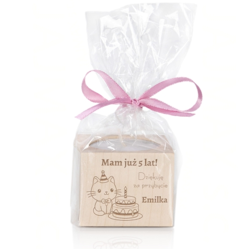 Świecznik urodziny dziecka PODZIĘKOWANIA DLA GOŚCI grawer