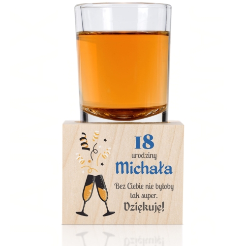 ŚWIECZNIK podziękowanie dla gości na 18 urodziny nadruk