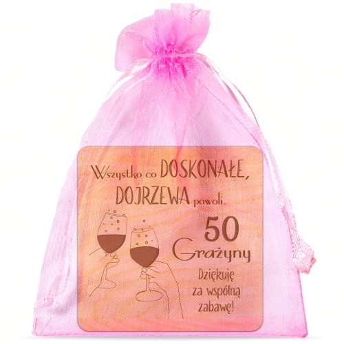 MAGNES kwadrat upominki dla gości na urodziny grawer