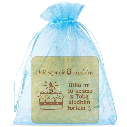 Magnes kwadrat PODZIĘKOWANIA DLA GOŚCI urodziny dziecka grawer