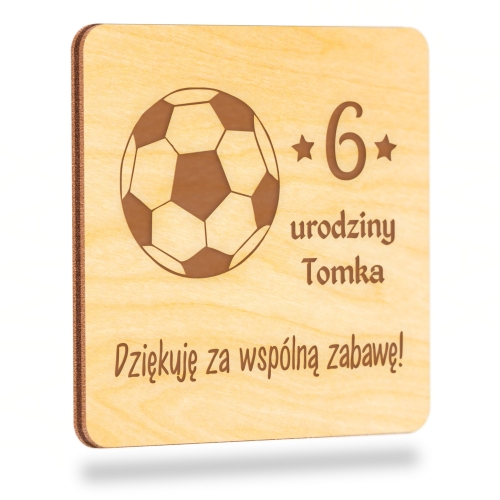 Magnes kwadrat PODZIĘKOWANIA DLA GOŚCI urodziny dziecka grawer