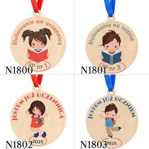 MEDAL pasowanie na ucznia nadruk