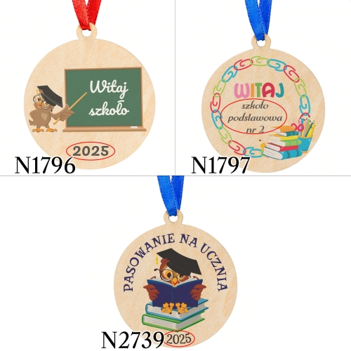 MEDAL pasowanie na ucznia nadruk