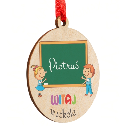 MEDAL imienny pasowanie na ucznia nadruk