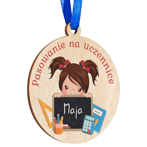 MEDAL imienny pasowanie na ucznia nadruk