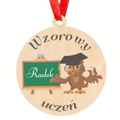 MEDAL DLA WZOROWEGO UCZNIA upominek na zakończenie roku 